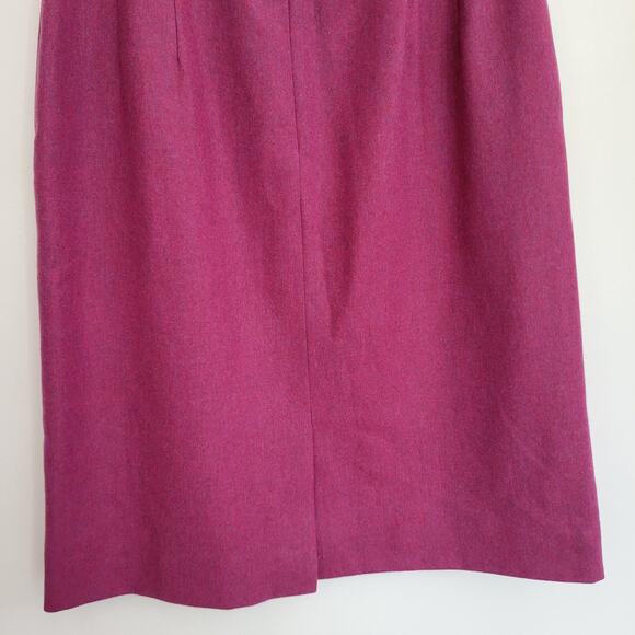 Pendleton Marled Virgin Wool A-Line Skirt Purple Classic Fall Winter Women 8 - Picture 7 of 10